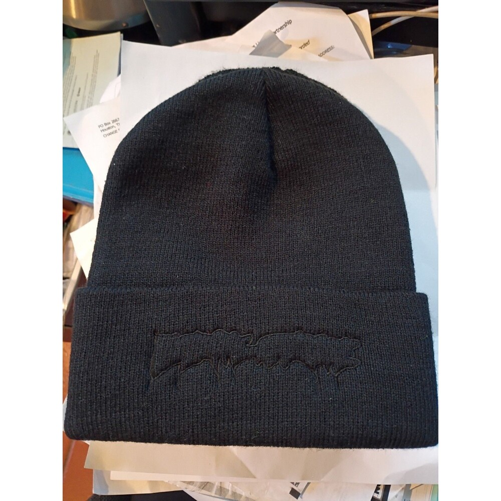 FuckingAwesome Beanie FA Black On Black Embroidered Rare